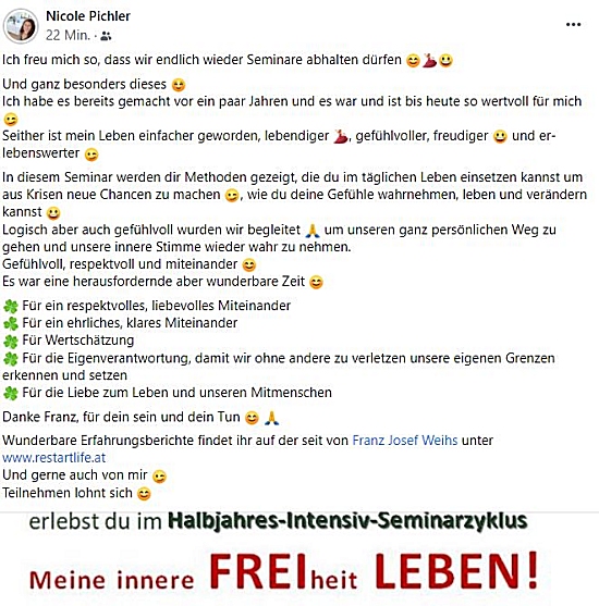 Aus Facebook nach Aufhebung der Corona-Restriktionen